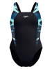 Speedo Badpak "Eco+ H-Bloom" zwart/blauw/turquoise