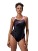 Speedo Badeanzug "Eco Medley" in Schwarz/ Flieder