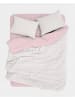 Mijolnir Komplet pościeli renforcé w kolorze biało-jasnoróżowym