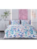 Colourful Cotton Beddengoedset ''Butterfly Valley'' wit/blauw