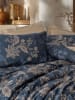 Mijolnir Satijnen beddengoedset "Noctelle" donkerblauw/beige