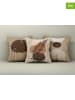 Wallity 3-delige set: kussenshoezen beige/bruin