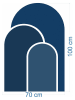 Wallity Wandsticker blauw - (B)70 x (H)100 cm