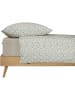 Schiesser Musselin-Bettwäsche-Set ''Mira'' in Beige/ Grün
