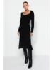 trendyol Sukienka dzianinowa w kolorze czarnym
