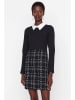 trendyol Kleid in Schwarz/ Weiß