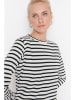 trendyol Longsleeve in Weiß/ Schwarz