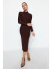 trendyol Sukienka w kolorze brązowym