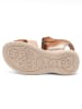 bisgaard Leder-Sandalen in Hellbraun/ Rosa