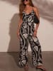 LA Angels Jumpsuit in Schwarz/ Creme