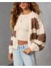 LA Angels Cardigan in Creme/ Braun