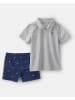 carter's 2-delige outfit grijs/donkerblauw