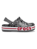 Crocs Crocs "Bayaband Seasonal Printed" in Grau/ Schwarz/ Rot