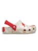 Crocs Chodaki "Classic Heart" w kolorze beżowo-czerwonym