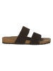 Jack & Jones Leder-Sandalen "Malta" in Dunkelbraun
