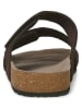 Jack & Jones Leren slippers "Malta" donkerbruin