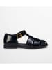 Marc O'Polo Shoes Leder-Halbsandalen in Schwarz