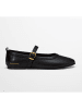 Marc O'Polo Shoes Skórzane baleriny w kolorze czarnym
