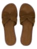 Marc O'Polo Shoes Skórzane klapki w kolorze brązowym