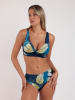 admas Bikini donkerblauw/geel/wit