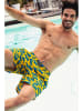 admas Badeshorts in Gelb/ Blau