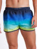 admas Badeshorts in Gelb/ Hellblau/ Dunkleblau