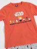 admas Pyjama in Orange/ Grau
