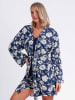 admas Kimono donkerblauw/wit