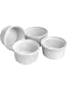 Ibili 4-delige set: vormpjes "Ramekin" wit - Ø 9 cm