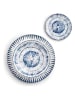 Ibili 12-delig tafelservies "Zeeland" blauw/wit