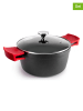 Ibili 2-delige set: kookpot "Esben" zwart/rood - Ø 24 cm