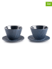 Ibili 2tlg. Set: Teetassen in Dunkelblau - 120 ml
