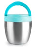 Ibili Thermobak zilverkleurig/turquoise - 600 ml