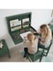 Smarto Metallico Kinderklapbureau groen - (B)60 x (H)40 x (D)4 cm