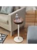 Smarto Metallico Bijzettafel bruin/wit - (H)65 x Ø 16 cm