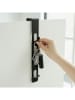 Smarto Metallico Listwa w kolorze czarnym z haczykami na drzwi - 4,5 x 25 x 4,5 cm