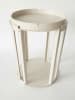 Smarto Metallico Bijzettafel crème - (H)58 x Ø 42 cm