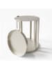 Smarto Metallico Beistelltisch in Creme - (H)58 x Ø 42 cm