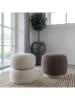 House Nordic Pouf "Belfort" in Hellbraun - (B)44,5 x (H)40 cm
