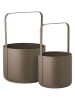 House Nordic 2-delige set: bloempotten bruin