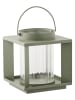 House Nordic Lantaarn "Lohals" groen/transparant - (B)18 x (H)20,5 x (D)18 cm