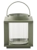 House Nordic Lantaarn "Lohals" groen/transparant - (B)18 x (H)20,5 x (D)18 cm