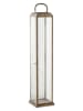 House Nordic Laterne "Herslev" in Braun/ Transparent - (B)12 x (H)60 x (T)12 cm