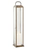 House Nordic Laterne "Herslev" in Braun/ Transparent - (B)12 x (H)60 x (T)12 cm