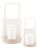 House Nordic 2-delige set: kaarshouder transparant/beige