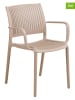 House Nordic 4-delige set: eetkamerstoelen "Manzano" taupe - (B)56 x (H)81 x (D)56 cm