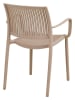 House Nordic 4-delige set: eetkamerstoelen "Manzano" taupe - (B)56 x (H)81 x (D)56 cm