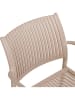 House Nordic 4-delige set: eetkamerstoelen "Manzano" taupe - (B)56 x (H)81 x (D)56 cm