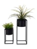 House Nordic 2er-Set: Blumentöpfe in Schwarz