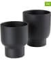 House Nordic 2-delige set: bloempotten "Fulda" zwart